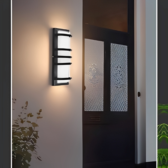 Black Rectangle Facade Light